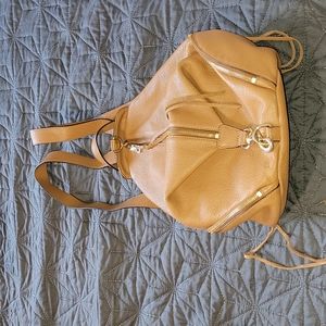 Rebecca minkoff julian brown leather backpack